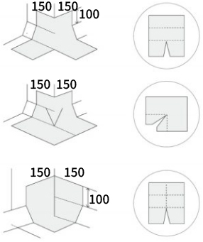 모서리 부분 보강시트 붙임 이미지